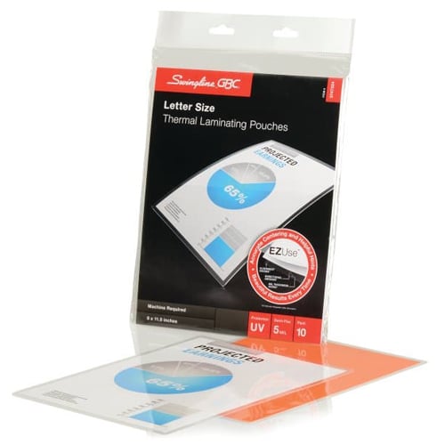 GBC Swingline EZUse 5mil Letter Size Thermal Laminating Pouches 10pk - 3747324C