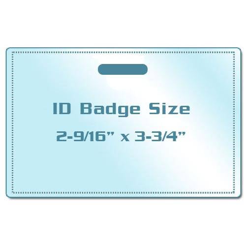 10mil ID Badge Size Laminating Pouches with Long Side Slot - 100pk