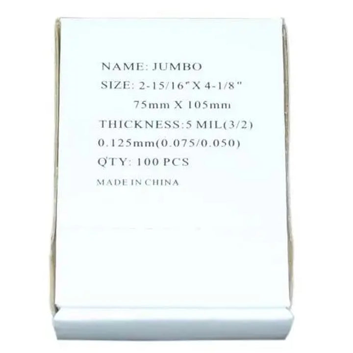 5MIL Jumbo 2-15/16" x 4-1/8" Laminating Pouches 100pk