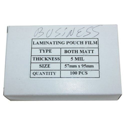 5mil Matte Clear Business Card Laminating Pouches - 100pk