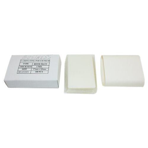 5mil Matte Clear Business Card Laminating Pouches - 100pk