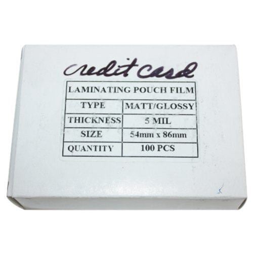 5mil Matte Clear Credit Card Laminating Pouches - 100pk