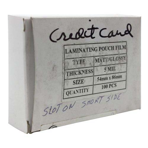 5mil Matte Clear Credit Card Pouches with Short Side Slot