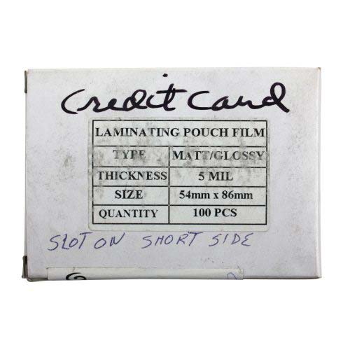 5mil Matte Clear Credit Card Pouches with Short Side Slot