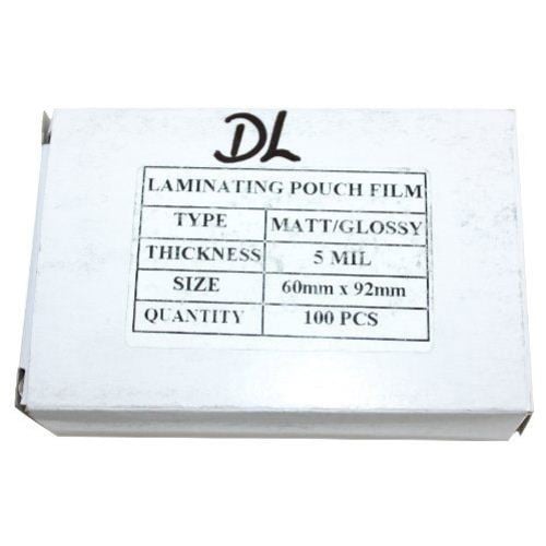 5mil Matte Clear Drivers License Laminating Pouches 100pk