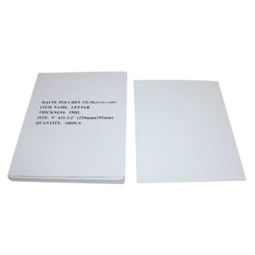 5mil Matte Clear Letter Size Laminating Pouches - 100pk