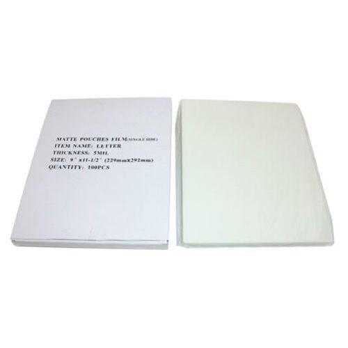 5mil Matte Clear Letter Size Laminating Pouches - 100pk
