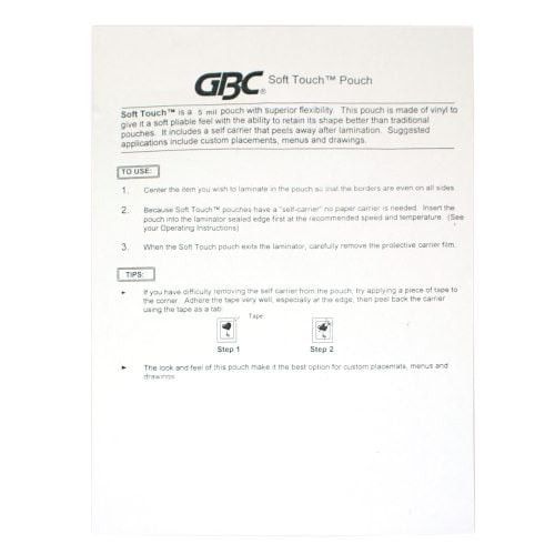 5mil Premium GBC HeatSeal Soft Touch Letter Pouches