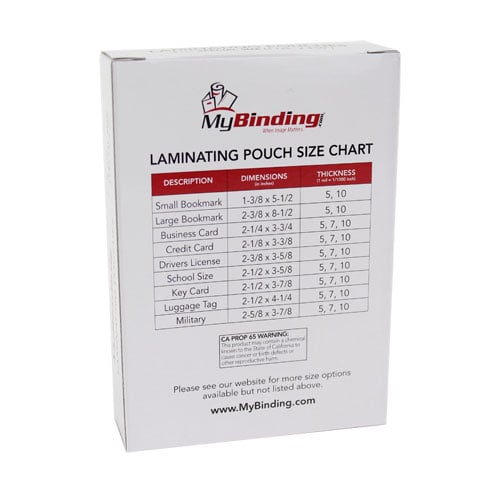 5MIL Special 3-1/8" x 4-1/2" Laminating Pouches - 100pk