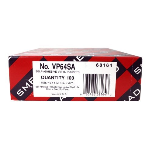 6mil Heavy Duty 6-1/8" x 3-7/8" Self Adhesive Vinyl Pockets
