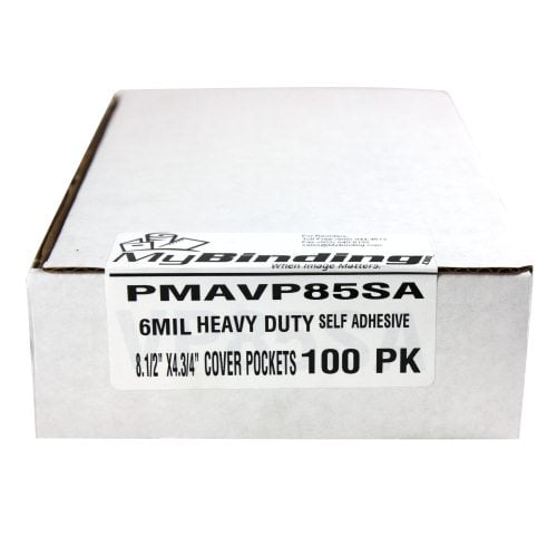 6mil Heavy Duty 8-1/2" x 4-3/4" Self Adhesive Vinyl Pockets