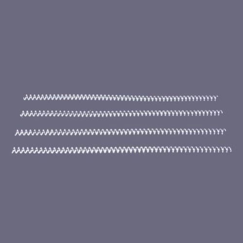 6mm Clear 4:1 Pitch Spiral Binding Coil - 100pk