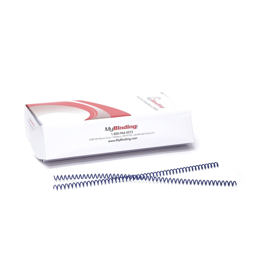 6mm Navy 4:1 Pitch Spiral Binding Coil - 100pk