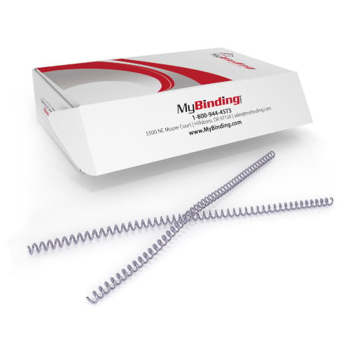 6mm Silver 4:1 Pitch Spiral Binding Coil - 100pk