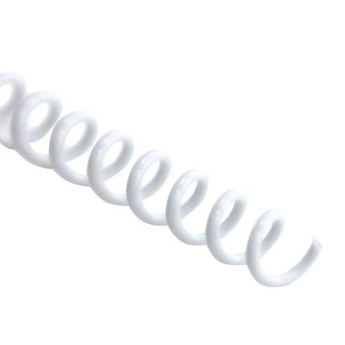 6mm White 4:1 Pitch Spiral Binding Coil - 100pk