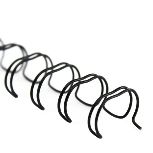 Black 7/16" 2:1 Pitch Twin Loop Wire  - 100pk