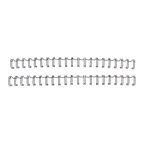 Black 7/16" 2:1 Pitch Twin Loop Wire  - 100pk