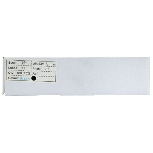 Black 7/16" 2:1 Pitch Twin Loop Wire  - 100pk