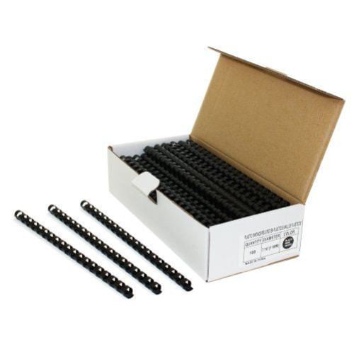7/16" Black Plastic Binding Combs - 100pk