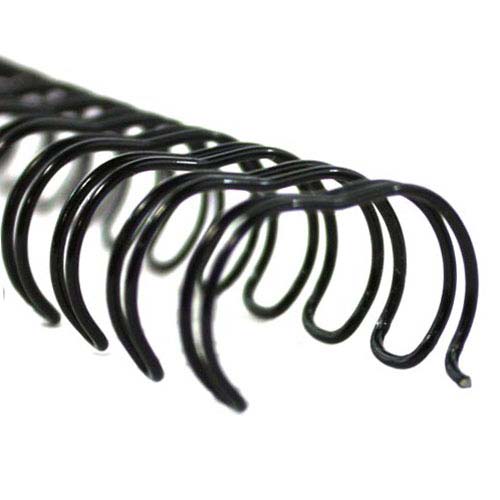 7/16" Black Spiral-O 19 Loop Wire Binding Combs - 100pk