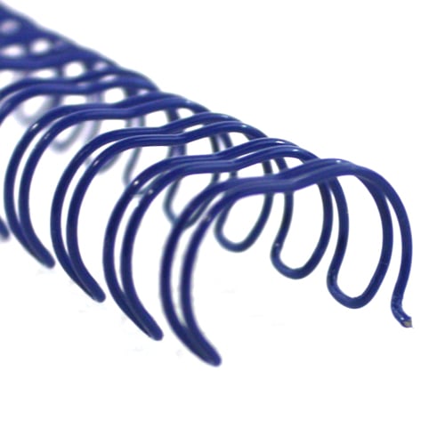 7/16" Blue Spiral-O 19 Loop Wire Binding Combs - 100pk