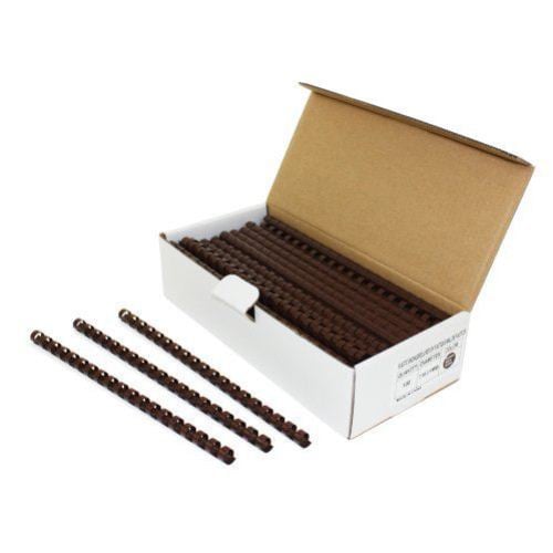 7/16" Brown Plastic Binding Combs - 100pk