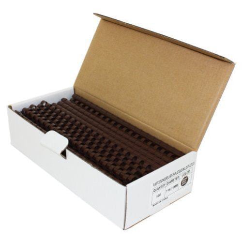 7/16" Brown Plastic Binding Combs - 100pk