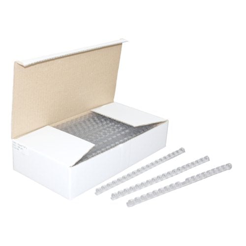 7/16" Clear Plastic Binding Combs - 100pk