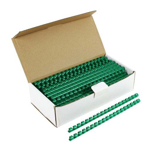 7/16" Green Plastic Binding Combs - 100pk
