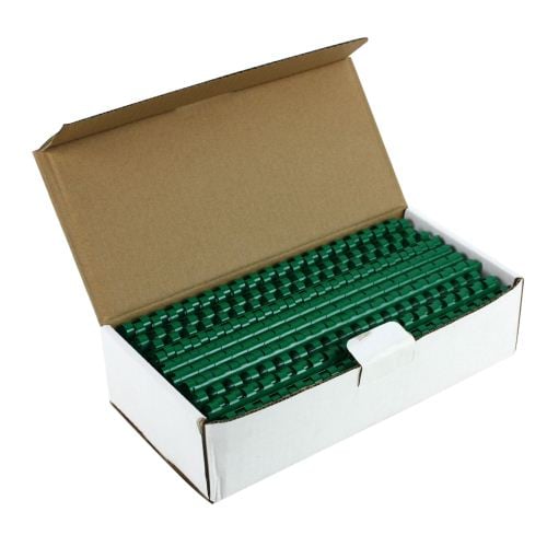 7/16" Green Plastic Binding Combs - 100pk