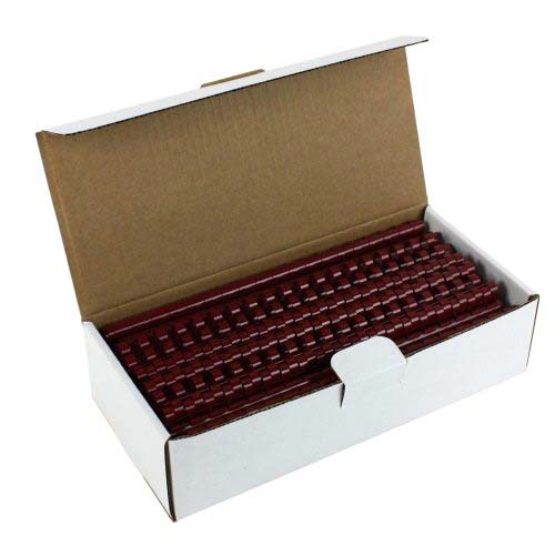 7/16" Maroon Plastic Binding Combs - 100pk