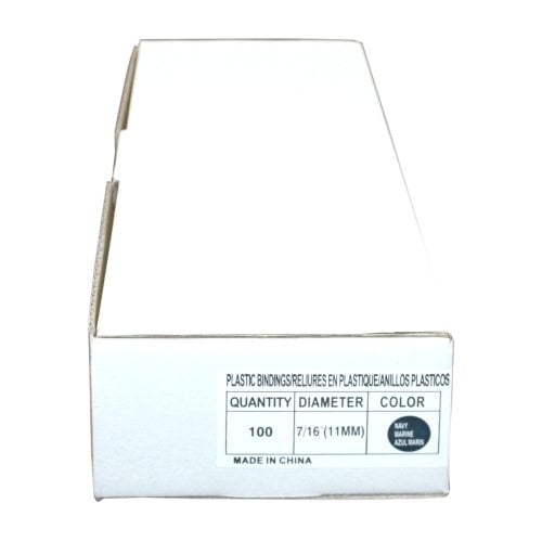 7/16" Navy Plastic Binding Combs - 100pk