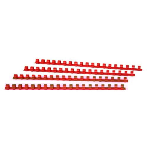 7/16" Red Plastic Binding Combs - 100pk