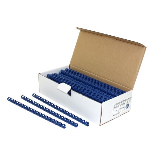 7/16" Royal Blue Plastic Binding Combs - 100pk