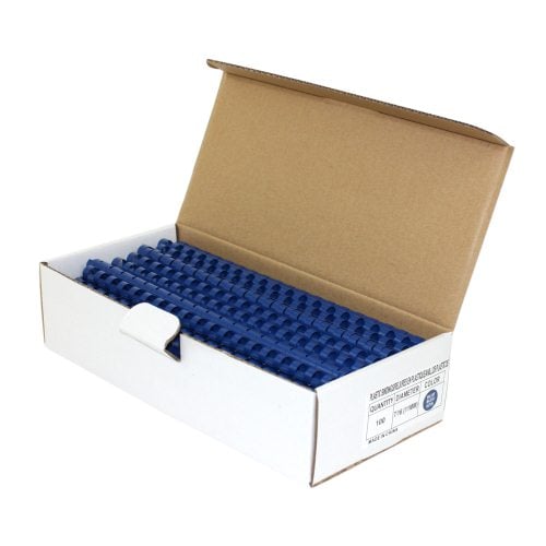 7/16" Royal Blue Plastic Binding Combs - 100pk