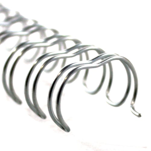 7/16" Silver Spiral-O 19 Loop Wire Binding Combs - 100pk