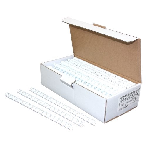 7/16" White Plastic Binding Combs - 100pk