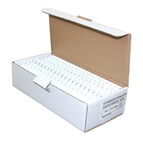 7/16" White Plastic Binding Combs - 100pk
