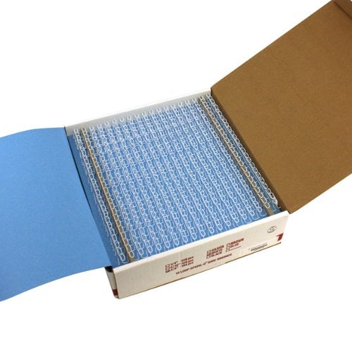 7/16" White Spiral-O 19 Loop Wire Binding Combs - 100pk