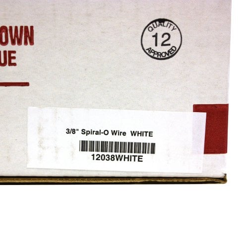 7/16" White Spiral-O 19 Loop Wire Binding Combs - 100pk