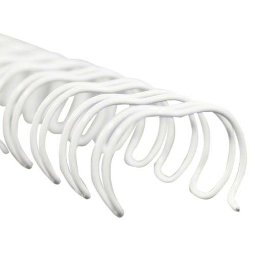 7/16" White Spiral-O 19 Loop Wire Binding Combs - 100pk