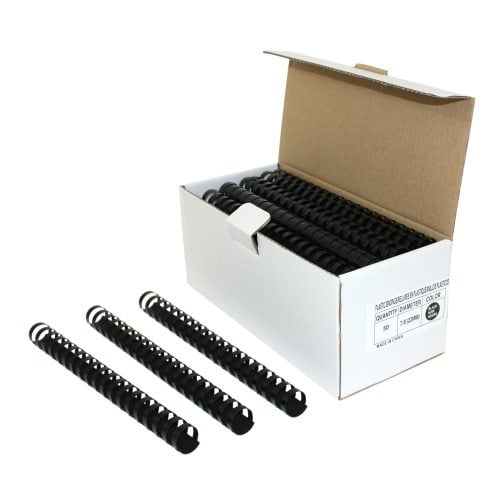 7/8" Black Plastic Binding Combs - 100pk