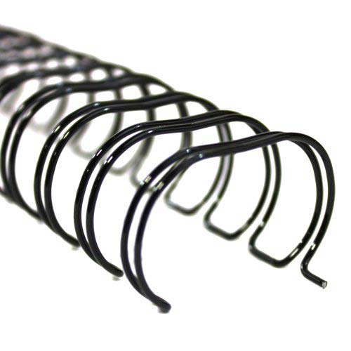 7/8" Black Spiral-O 19 Loop Wire Binding Combs - 100pk