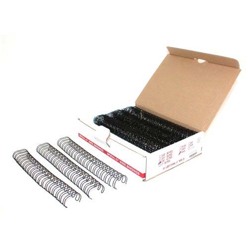 7/8" Black Spiral-O 19 Loop Wire Binding Combs - 100pk