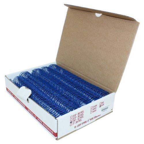 7/8" Blue Spiral-O 19 Loop Wire Binding Combs - 100pk