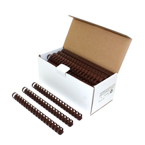 7/8" Brown Plastic Binding Combs - 50pk