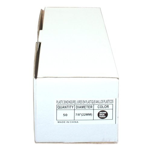 7/8" Brown Plastic Binding Combs - 50pk