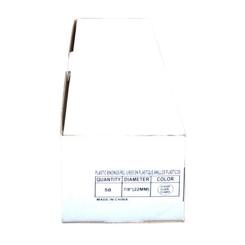 7/8" Clear Plastic Binding Combs - 100pk