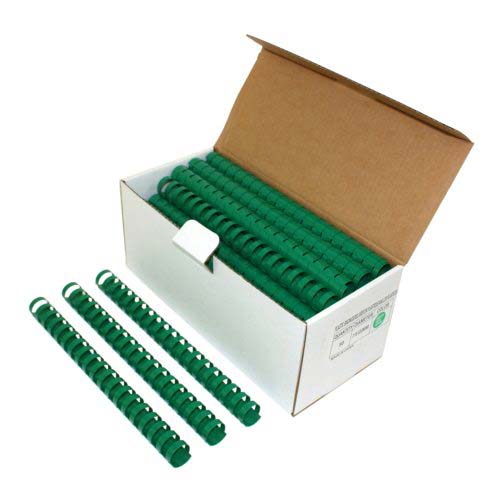 7/8" Green Plastic Binding Combs - 50pk