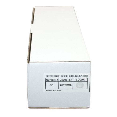 7/8" Grey Plastic Binding Combs - 100pk